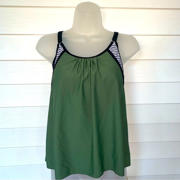Zaful Other - Zaful Green Ruched Sleeveless Bikini